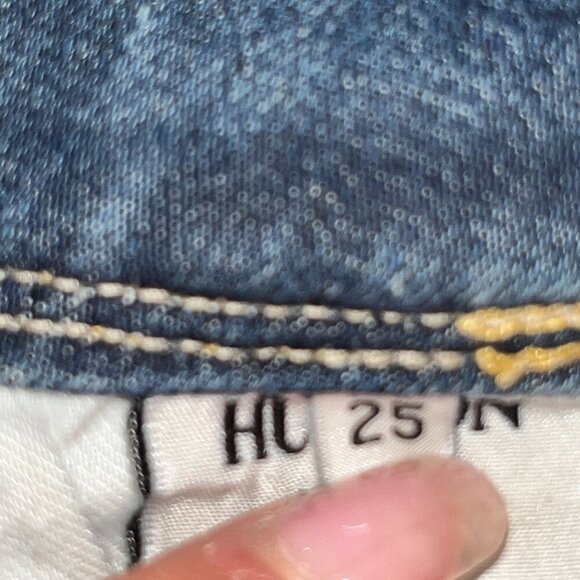 Vintage Y2K HUDSON CROXLEY MID THIGH SHORT - STEEL - Shade A - EUC - Size 25 - Picture 13 of 15